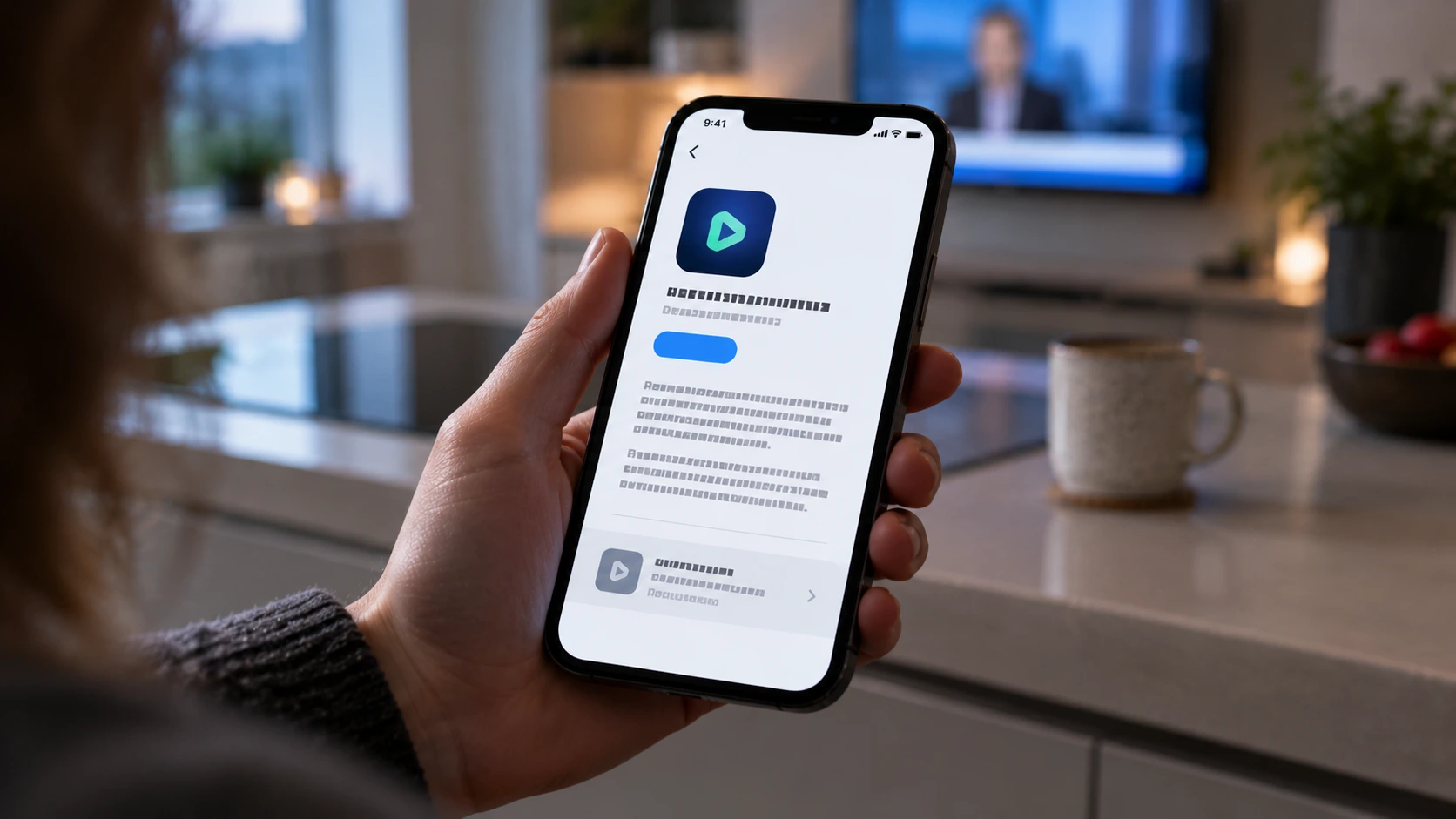 DNA IPTV — the service rename and the app's new name on a phone screen