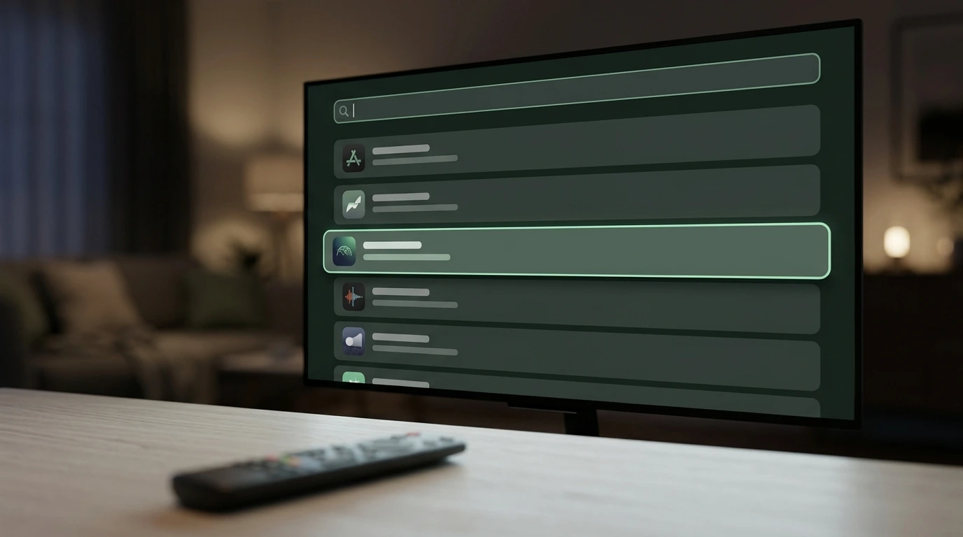IPTV Åland — television sovelluskauppa ja soittimen haku ruudulla