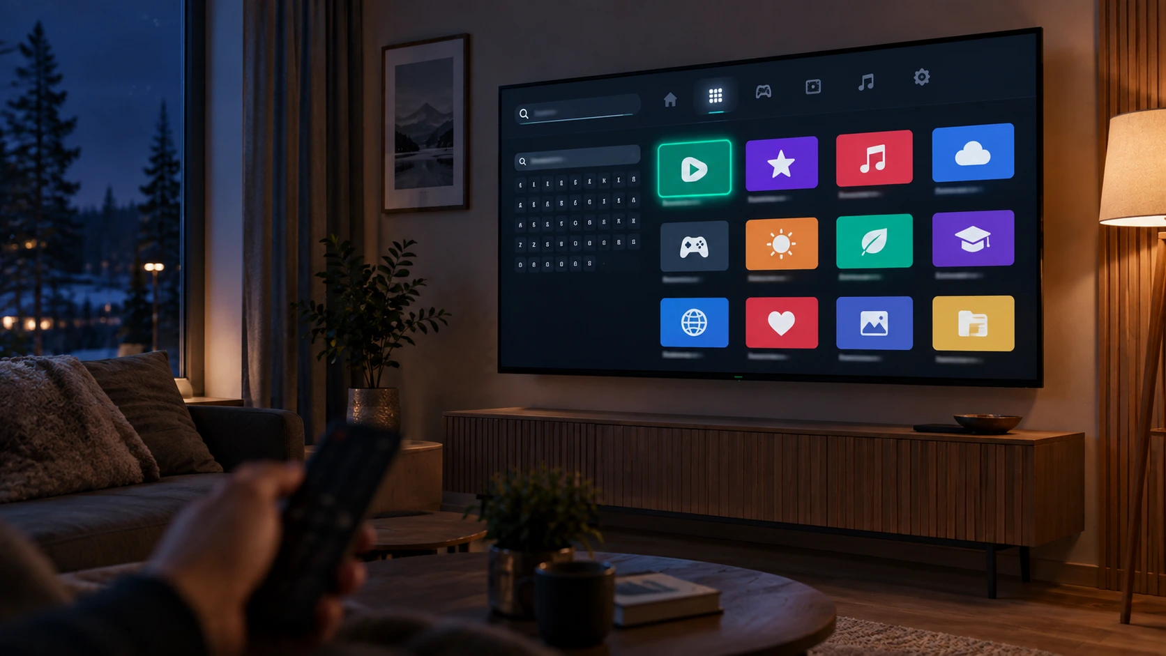 IPTV without a box — the television's app store and search on screen