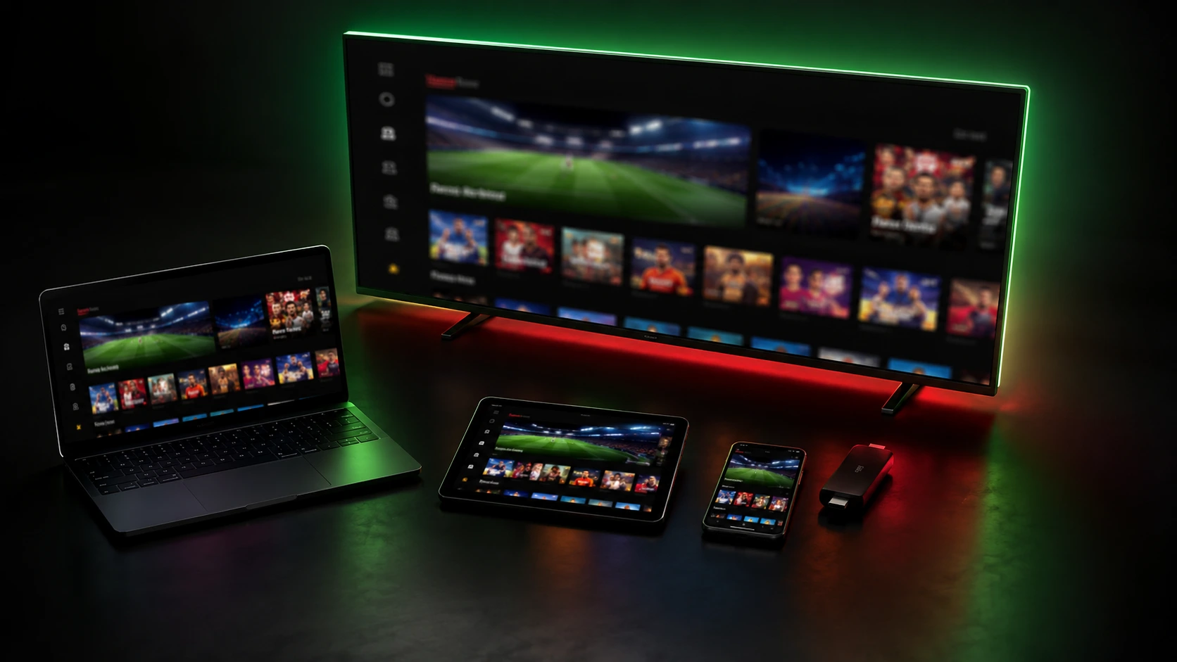 Watching IPTV on multiple devices — smart TV, phone, tablet and streaming stick