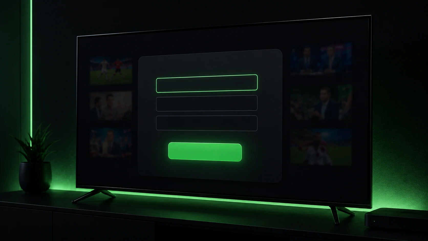 Entering Xtream Codes credentials in an IPTV player app